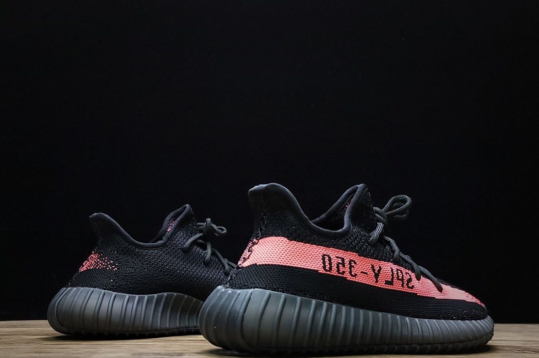 Yeezy Boost 350 V2 Core Black Red Fake Sneakers (5)